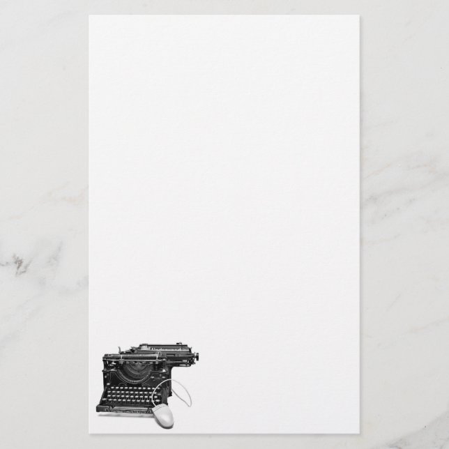 Typewriter mouse stationery (Front)