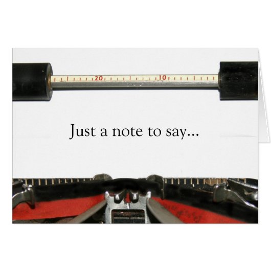 Typewriter note (Front Horizontal)
