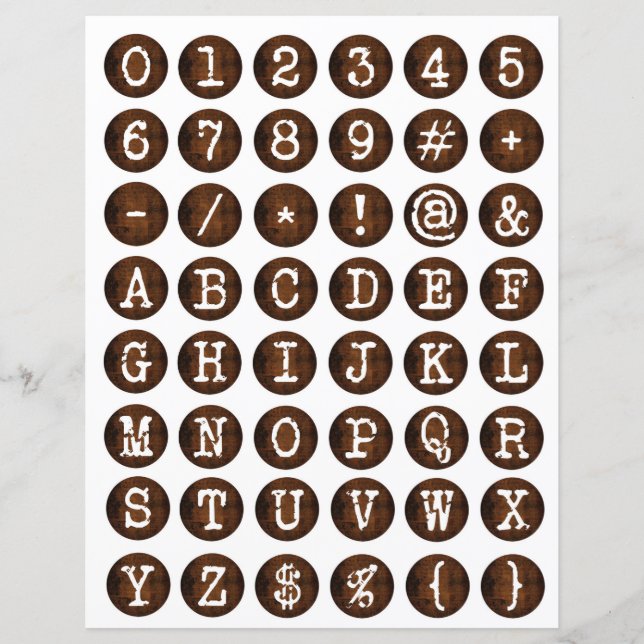 Typewriter ornamental old letters collage (Front)