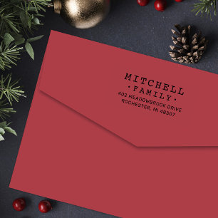 Typewriter Personalized Family Return Address Self-inking Stamp