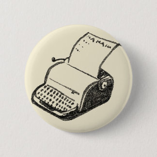 typewriter pinback button