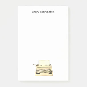 Typewriter Retro Vintage 60s Cute Personalized Post-it Notes