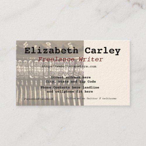 Typewriter Scene Business Card