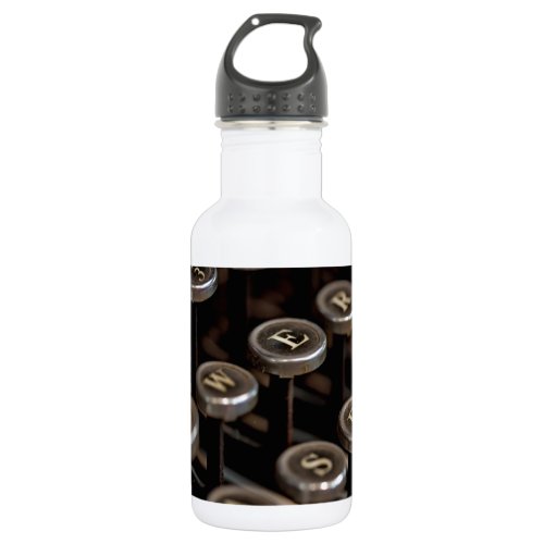 Typewriter Stainless Steel Water Bottle