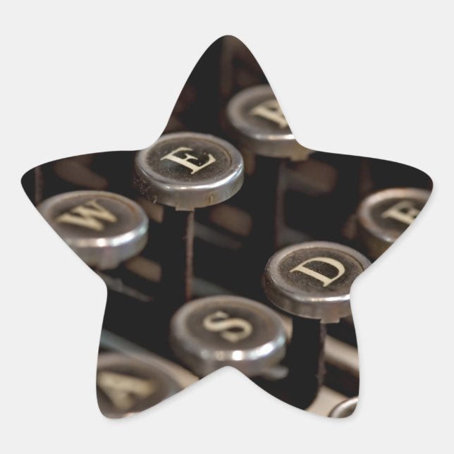 Typewriter Star Sticker (Front)