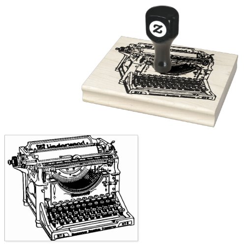 Typewriter Wood Handle Art Stamp