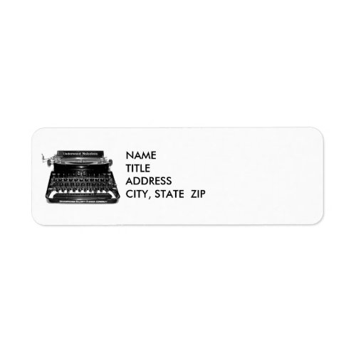 Typewriter  Writer Author Novelist Address Labels