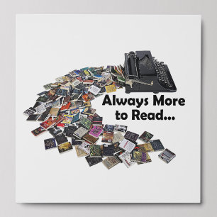 Typewriter Writing More Books to Read Peel And Stick Photo Tile