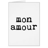Typewritten Mon Amour (Front)