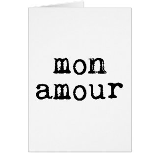 Typewritten Mon Amour Cards