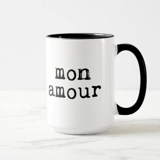 Typewritten Mon Amour Mug (Right)