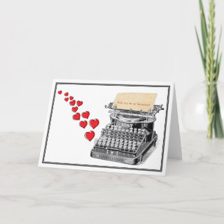 Typewritten Valentine Holiday Card