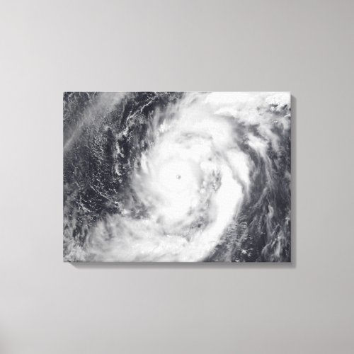 Typhoon Damrey in the western Pacific Ocean Canvas Print