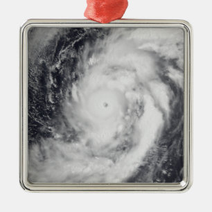 Typhoon Damrey in the western Pacific Ocean Metal Ornament