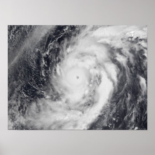 Typhoon Damrey in the western Pacific Ocean Poster