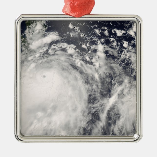 Typhoon Fengshen over the Philippines Metal Ornament (Front)