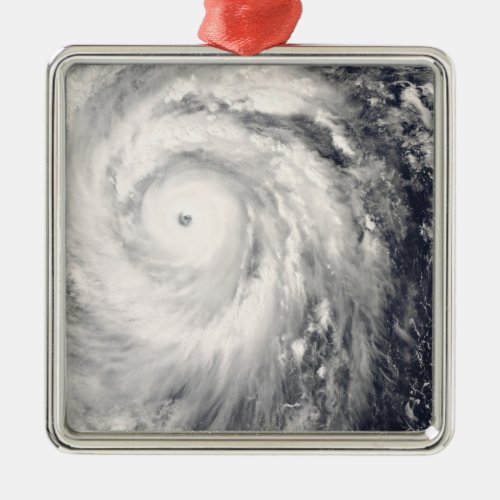 Typhoon Jangmi off Taiwan and the Philippines Metal Ornament