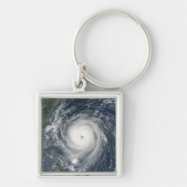 Typhoon Longwang  approaching Taiwan Keychain (Front)