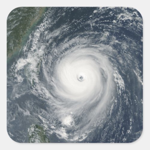 Typhoon Longwang  approaching Taiwan Square Sticker