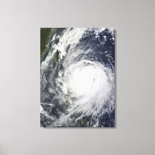 Typhoon Lupit off the Philippines Canvas Print