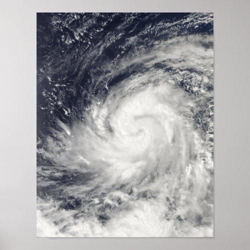 Typhoon Lupit over the western Pacific Ocean Poster