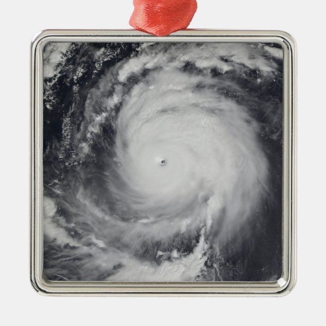 Typhoon Maemi in the Western Pacific Ocean Metal Ornament (Front)