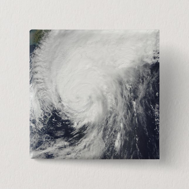 Typhoon Melor approaching Japan Button (Front)