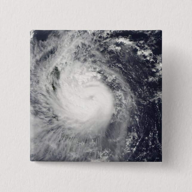 Typhoon Mirinae heading west Pinback Button (Front)