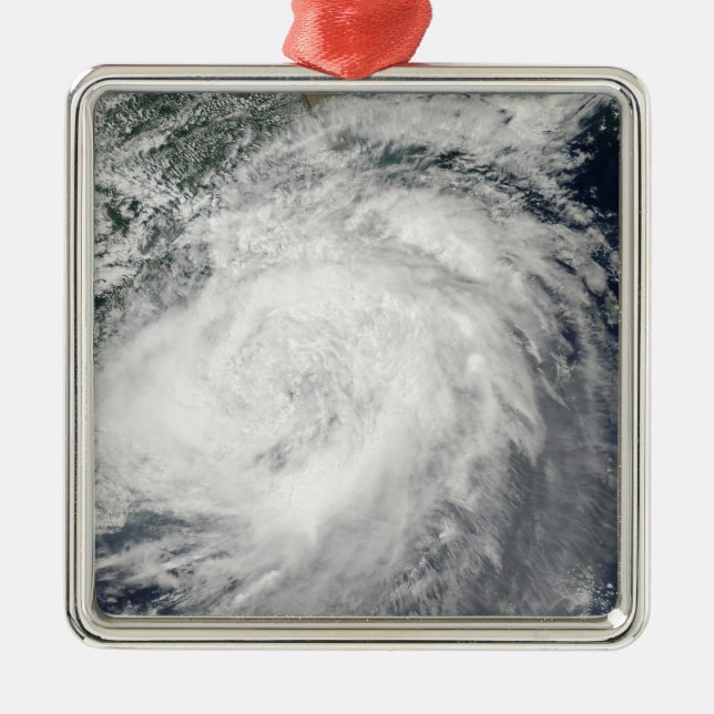 Typhoon Morakot over China Metal Ornament (Front)