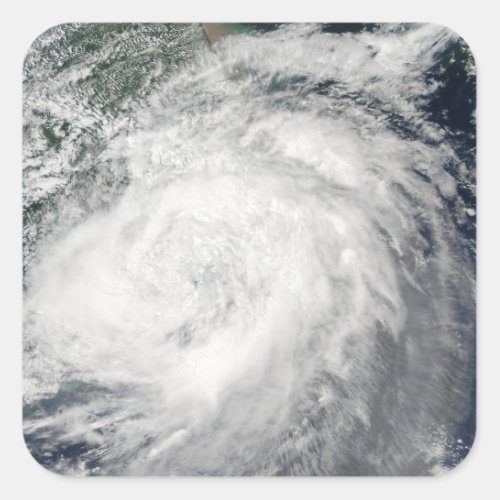 Typhoon Morakot over China Square Sticker