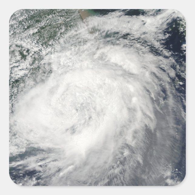 Typhoon Morakot over China Square Sticker (Front)