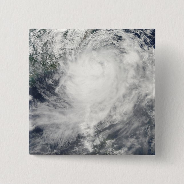 Typhoon Morakot over Taiwan Button (Front)