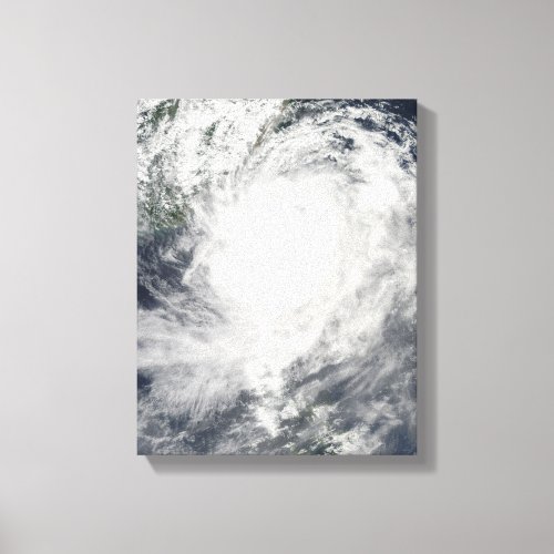 Typhoon Morakot over Taiwan Canvas Print
