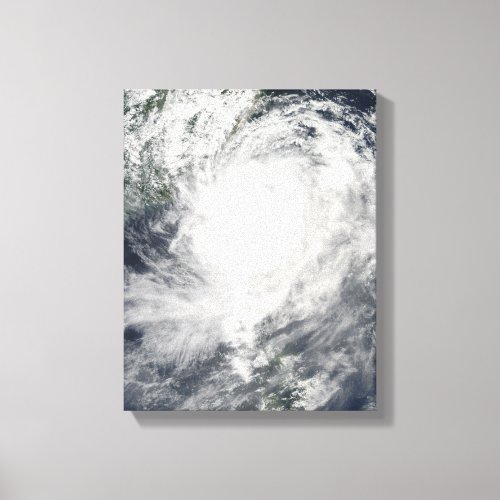 Typhoon Morakot over Taiwan Canvas Print