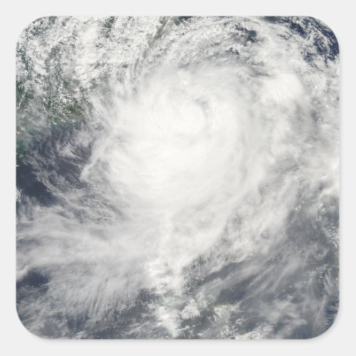 Typhoon Morakot over Taiwan Square Sticker