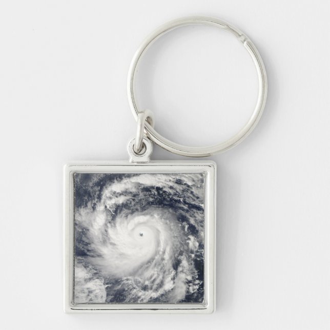 Typhoon Nida in the Pacific Ocean Keychain (Front)