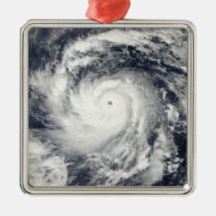 Typhoon Nida in the Pacific Ocean Metal Ornament