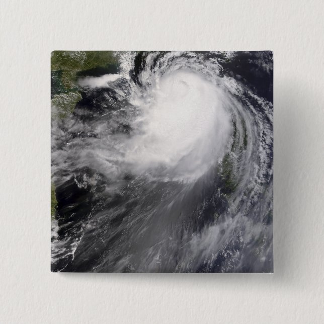 Typhoon Nuri approaching China Pinback Button (Front)