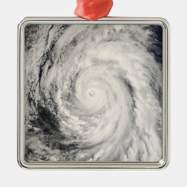 Typhoon Rammasun in the Philippine Sea Metal Ornament (Front)