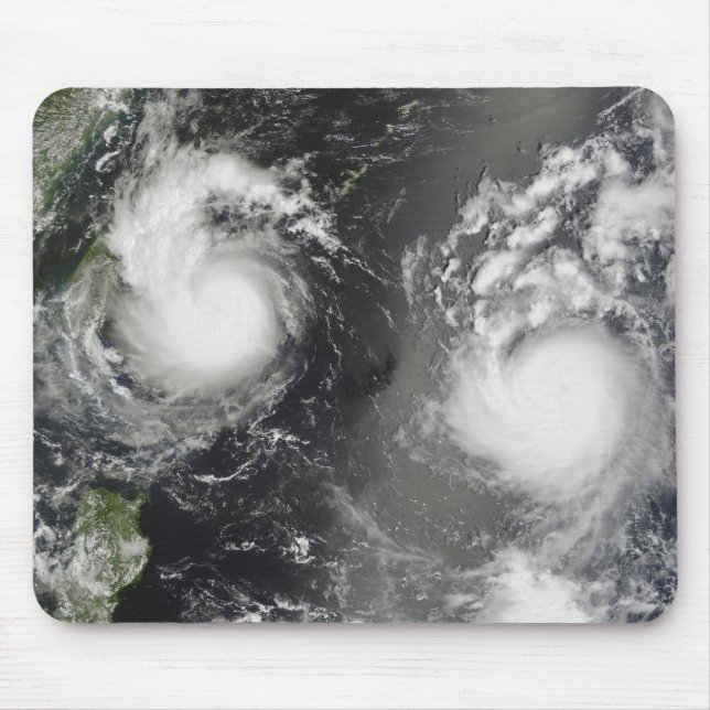 Typhoon Saomai and Tropical Storm Bopha Mouse Pad (Front)