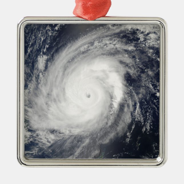 Typhoon Sudal south of Japan 2 Metal Ornament (Front)
