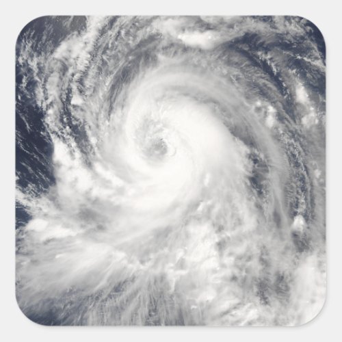Typhoon Tingting over the Northern Mariana Isla Square Sticker