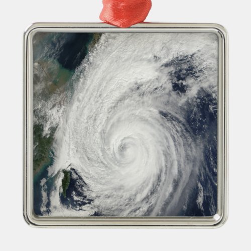 Typhoon Tokage south of Japan Metal Ornament