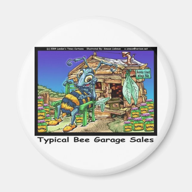 Typical Bee Garage Sales Funny Gifts & Tees Magnet (Front)