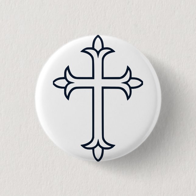 Typical Christian cross Button (Front)