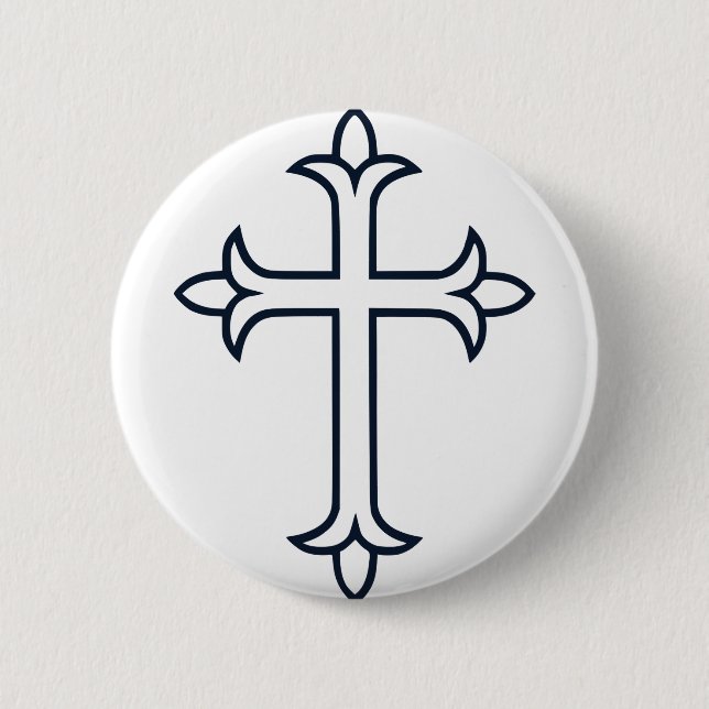 Typical Christian cross Button (Front)