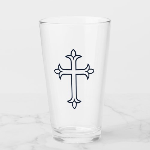 Typical Christian cross Glass