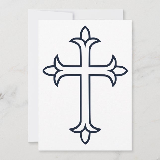 Typical Christian cross Invitation (Front)