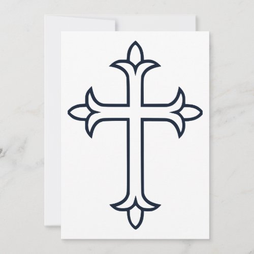 Typical Christian cross Invitation