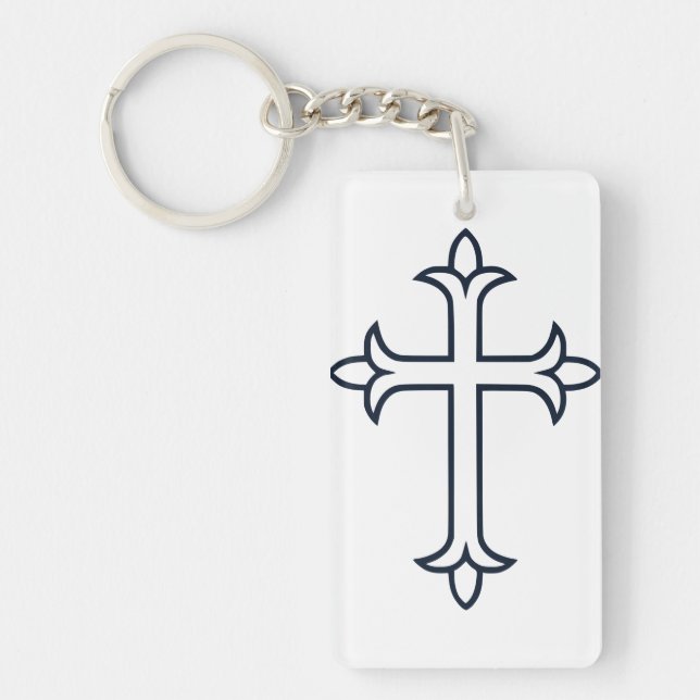 Typical Christian cross Keychain (Front)